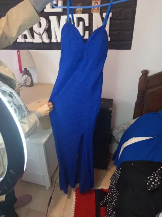 Vestido de fiesta largo negro o azul