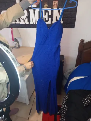Vestido de fiesta largo negro o azul