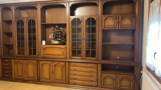 Mueble Comedor Clásico Madera y Cristal