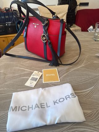 Bolso Michael Kors Sullivan Piel Rojo/Azul
