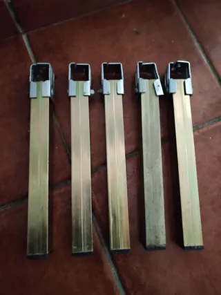 Patas Somier Metálicas Doradas 5 patas