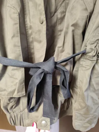 Parka Zara Oversize Verde Talla L