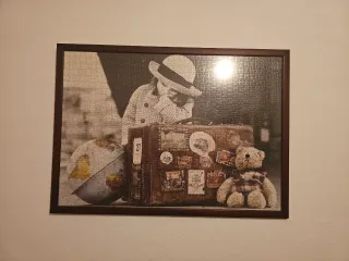 Cuadro Puzzle Niño Viajero con Maleta