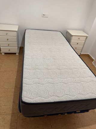 Cama individual 90x190 con colchón Viscoflex