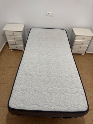 Cama individual 90x190 con colchón Viscoflex