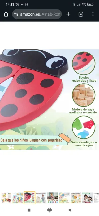 NUEVO. Puzzles Gruesos Airlab 18+ Meses. Madera.