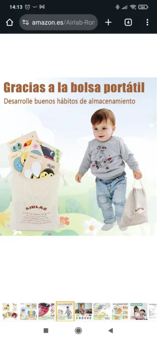 NUEVO. Puzzles Gruesos Airlab 18+ Meses. Madera.