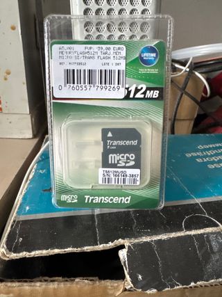 Tarjeta Memoria Micro SDHC 512MB Transcend