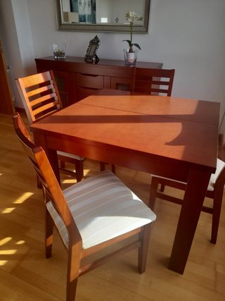 Salón completo de madera maciza, de la casa Roizo.