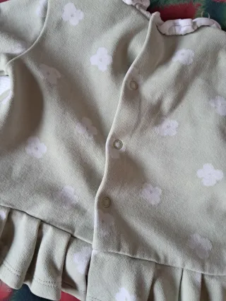 Conjunto bebé niña: vestido/sueter y leotardos