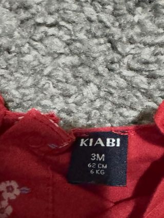 Vestito Kiabi 3 mesi rosso fiori