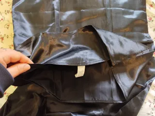 NUEVAS!2 Fundas negro satinado para Almohada/Cojín