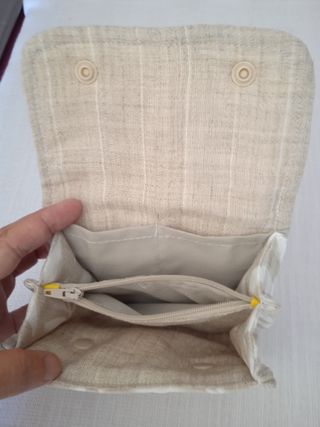 Monedero billetero tarjetero beige