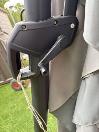 Parasol Voladizo Rectangular Gris