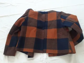 Giacchino donna scozzese blu e marrone