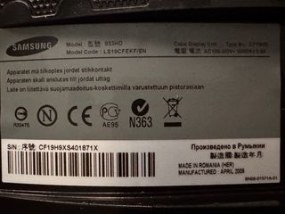 Samsung 19” Monitor LS19CFEKF/EN 2009