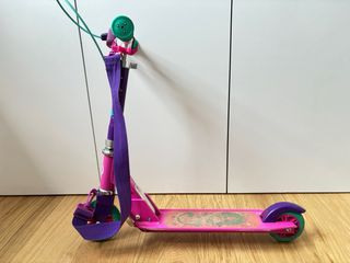 Patinete infantil plegable rosa y morado