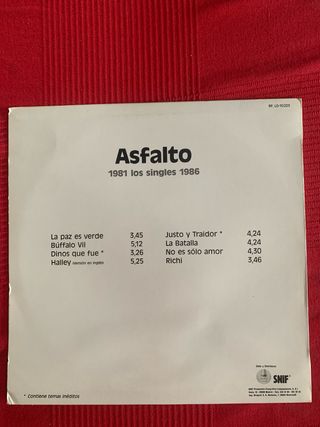 Vinilo Asfalto Los Singles LD-10023