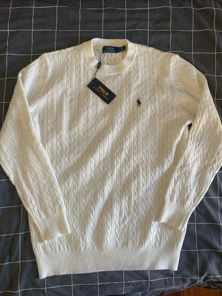 Jersey Polo Ralph Lauren Blanco Trenzado