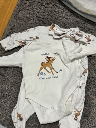 Tutina body e fascia neonato Bambi 0-3 mesi