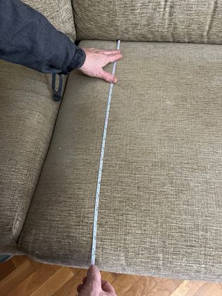 Sofá biplaza beige tela