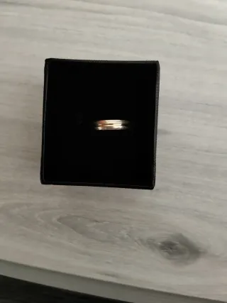 Anillo dorado y plateado