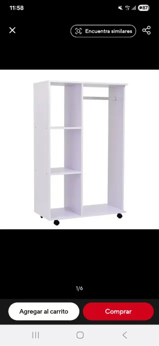 Mueble auxiliar madera blanco