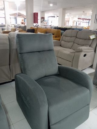 Sofá Reclinable Eléctrico Gris