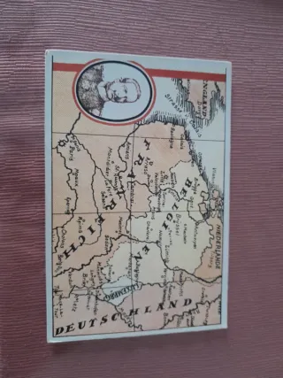 Postal antigua mapa Europa 1950s