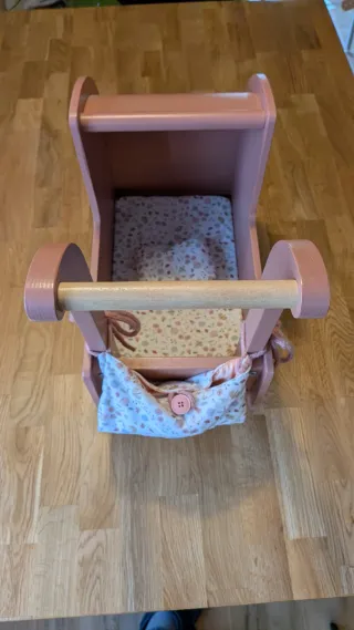 Carrito de muñecas Little Dutch rosa