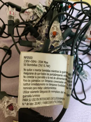 LUCES ANTIGUAS NAVIDAD MULTICOLOR