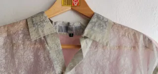 Camisa de fiesta en algodón y fibra de papel