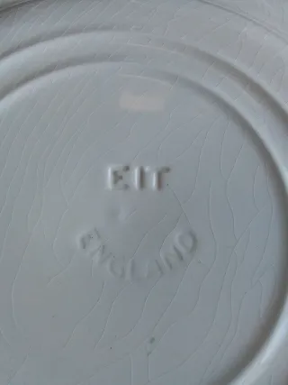 Juego 6 Platos Cerámica Inglesa Azul Blanco