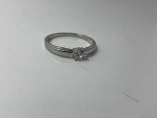 Anillo solitario plata talla 17.3 mm