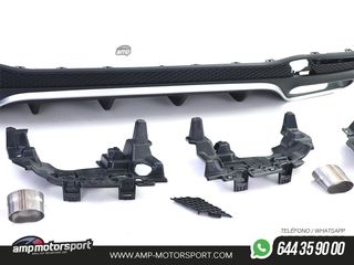 DIFUSOR TRASERO MERCEDES GLS X166 15-19 + COLAS CROMO