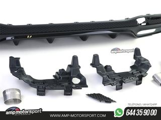 DIFUSOR TRASERO MERCEDES GLS X166 15-19 + COLAS NEGRAS