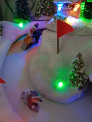 Escenario Navideño Pista de Ski LED