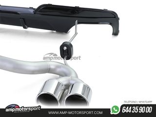 DIFUSOR TRASERO BRILLO BMW SERIE 5 F10/F11 + CONVERSIÓN A DOS SALIDAS