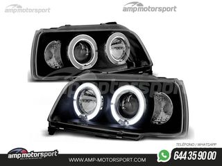 FAROS DELANTEROS OJOS DE ANGEL PARA RENAULT CLIO