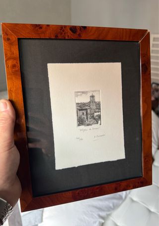 Lote 2 grabados originales firmados