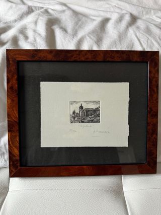 Lote 2 grabados originales firmados