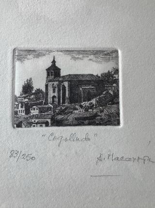 Lote 2 grabados originales firmados