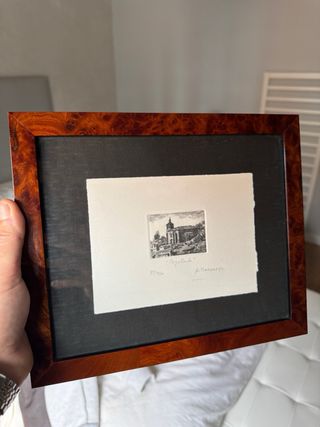 Lote 2 grabados originales firmados