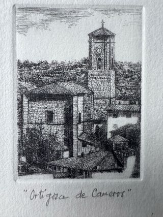 Lote 2 grabados originales firmados