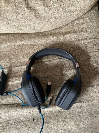 Cascos Gamer con Micrófono Azul