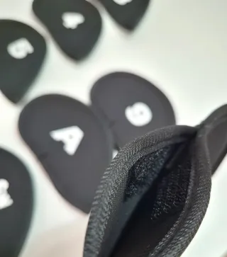 10 Fundas para Hierros de Golf Negras