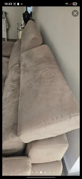 Sofá diseño 3 plazas deslizante