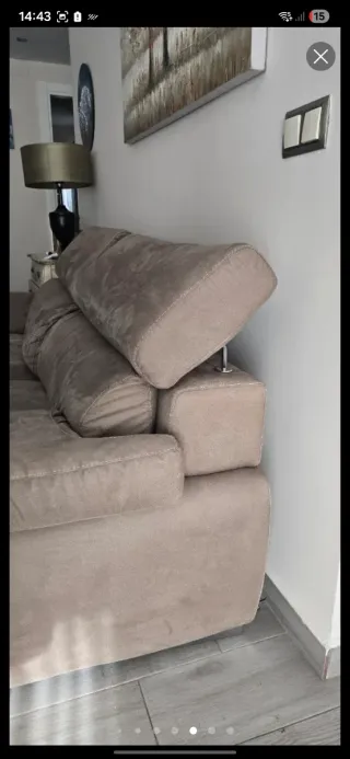 Sofá diseño 3 plazas deslizante