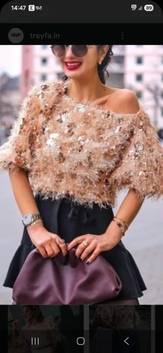 Top fiesta lentejuelas Zara