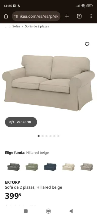 VENTA URGE!! Sofás Ikea Ektorp Beige Tela